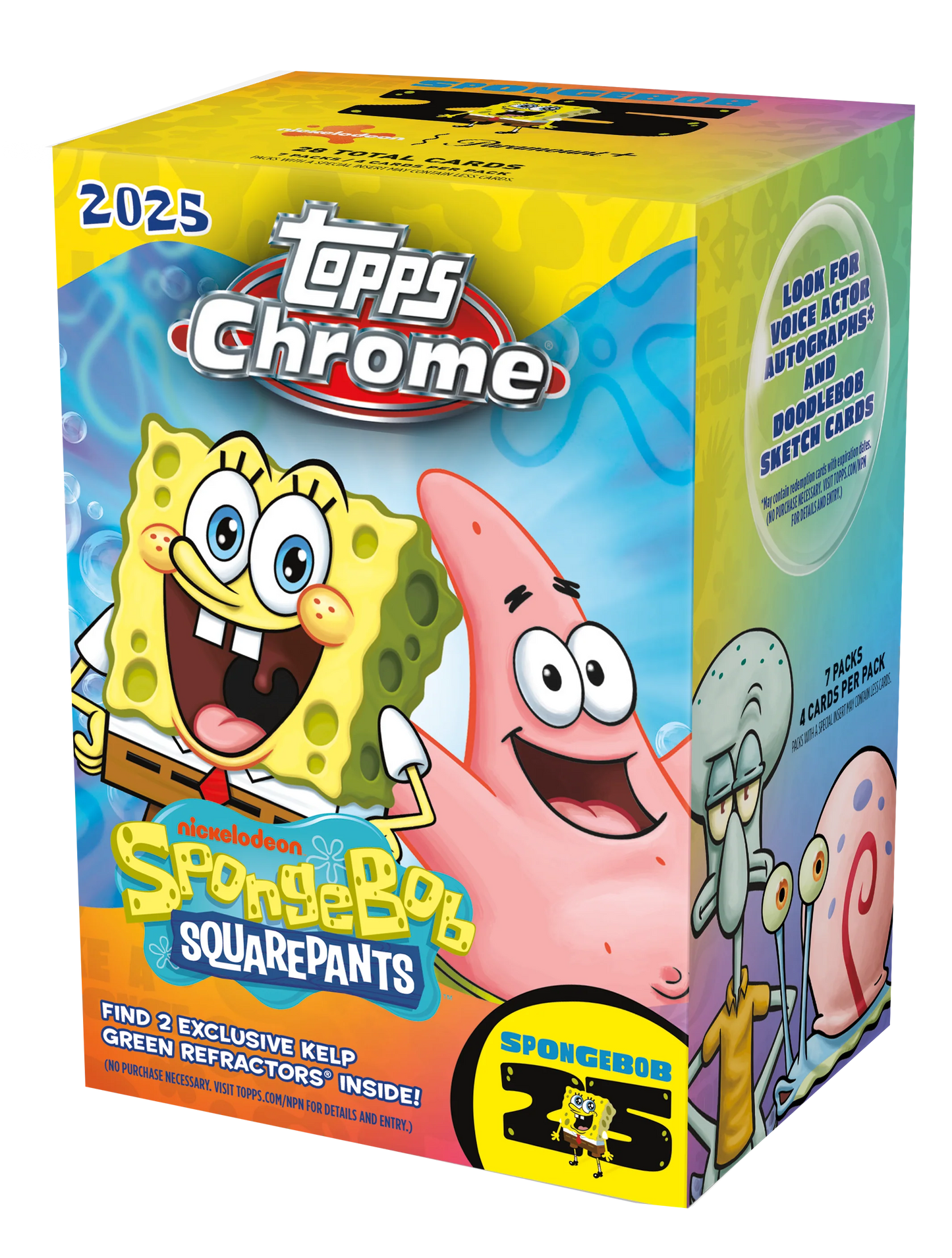 2025 TOPPS CHROME SPONGEBOB 25TH ANNIVERSARY - VALUE BOX