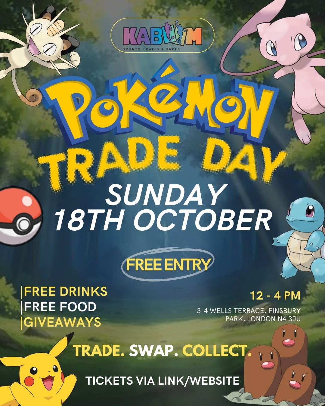 POKEMON TRADE DAY - SUNDAY 18TH OCTOBER (12-4PM)