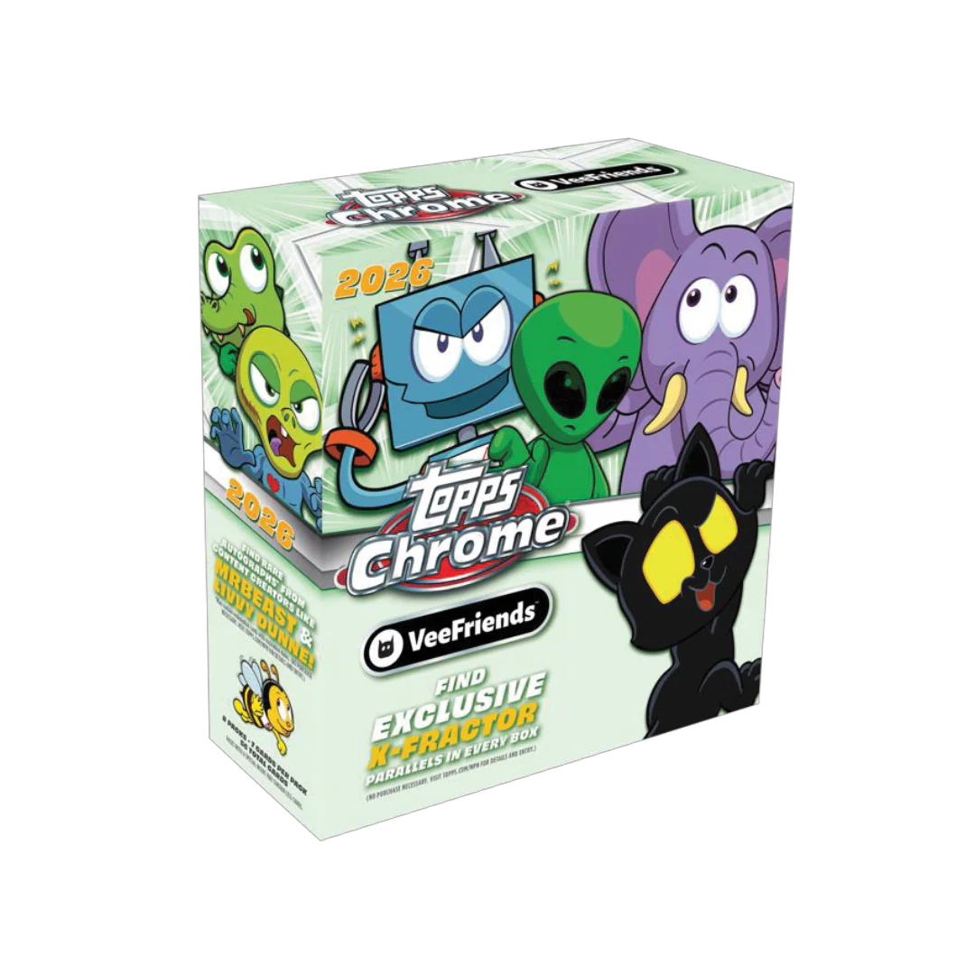 hide 新品　未開封　official trading card 126 Topps Chrome VeeFriends 2026 Mega Box - PRE-ORDER – Kaboom Sports