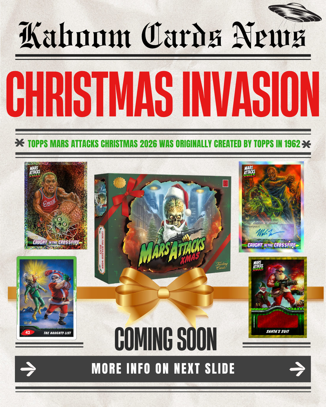 CHRISTMAS INVASION! Topps Mars Attacks Christmas 2026 is COMING SOON!