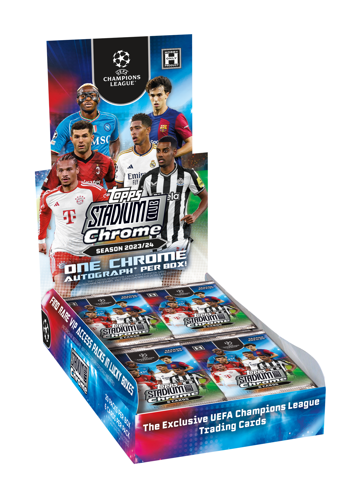 2023-24 Topps Stadium Club Chrome UEFA Club Competitions Hobby Box