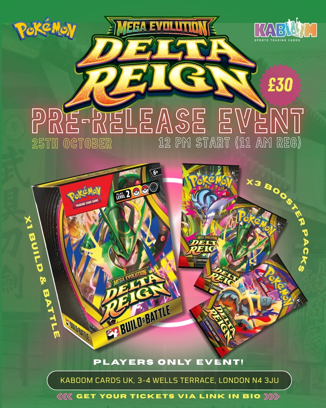 POKEMON DELTA REIGN PRE-RELEASE EVENT - SUNDAY 25TH OCTOBER