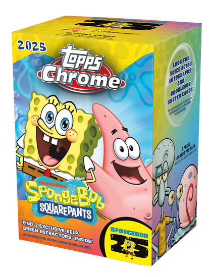 2025 TOPPS CHROME SPONGEBOB 25TH ANNIVERSARY - VALUE BOX