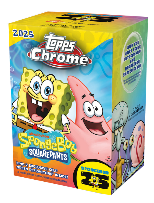 2025 TOPPS CHROME SPONGEBOB 25TH ANNIVERSARY - VALUE BOX