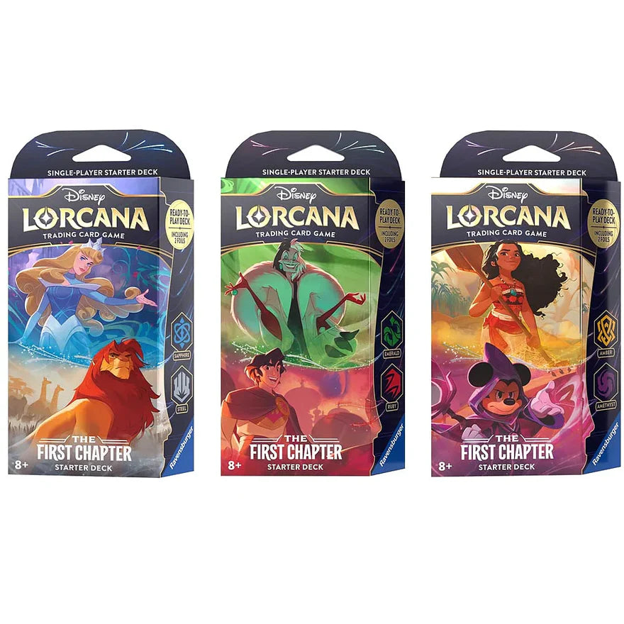 Disney Lorcana First Chapter Trading Card Game Starter Decks