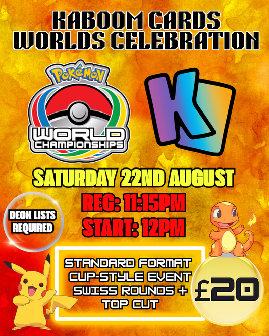 KABOOM CARDS WORLDS CELEBRATION - SATURDAY 22ND AUGUST