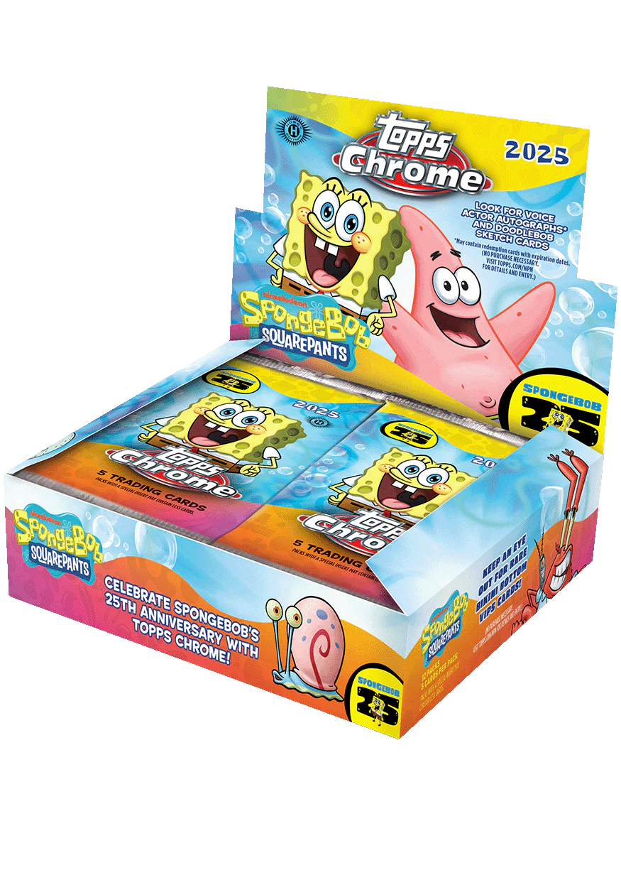 2025 TOPPS CHROME SPONGEBOB 25TH ANNIVERSARY - HOBBY BOX