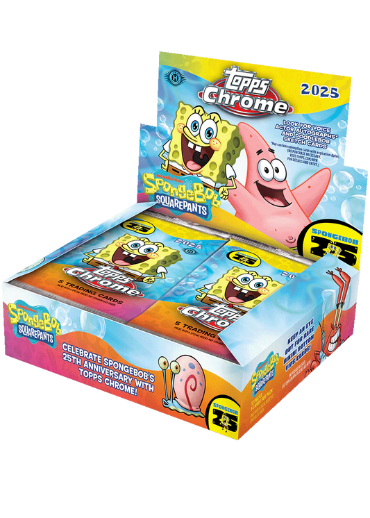 2025 TOPPS CHROME SPONGEBOB 25TH ANNIVERSARY - HOBBY BOX