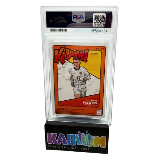 Phil Foden KABOOM Case England PSA 9 Panini Donruss Fifa 2024-25