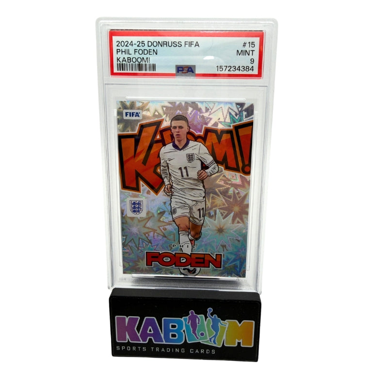 Phil Foden KABOOM Case England PSA 9 Panini Donruss Fifa 2024-25