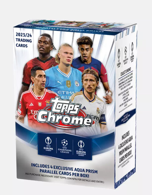 Topps Chrome Uefa Club Competitions Soccer 2023/24 - Blaster Box