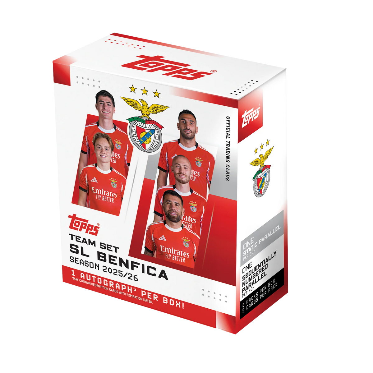 Topps SL Benfica trading card box on a white background