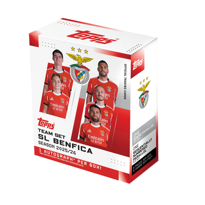 Topps SL Benfica trading card box on a white background